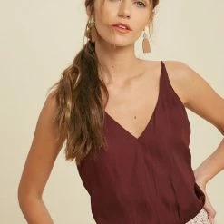 Purple Door Boutique Every Girl Burgundy Tank Top