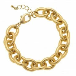 Canvas Jewelry Vera Chain Link Bracelet Matte Gold