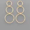 Purple Door Boutique 3 Circle Drop Earrings