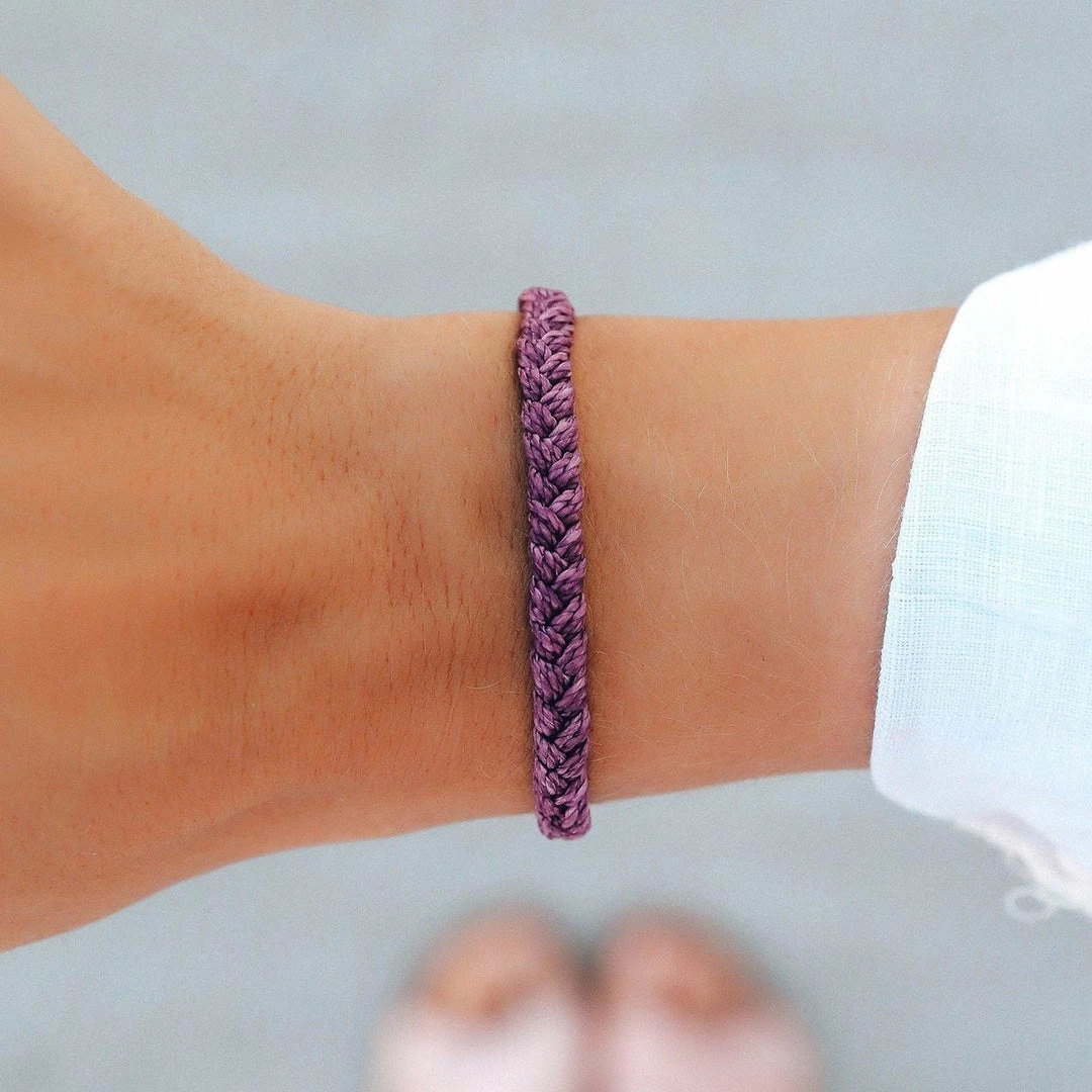 Jewelry Pura Vida Solid Braided Bracelet Dark Lilac 2 Jewelry Pura Vida Solid Braided Bracelet Dark Lilac
