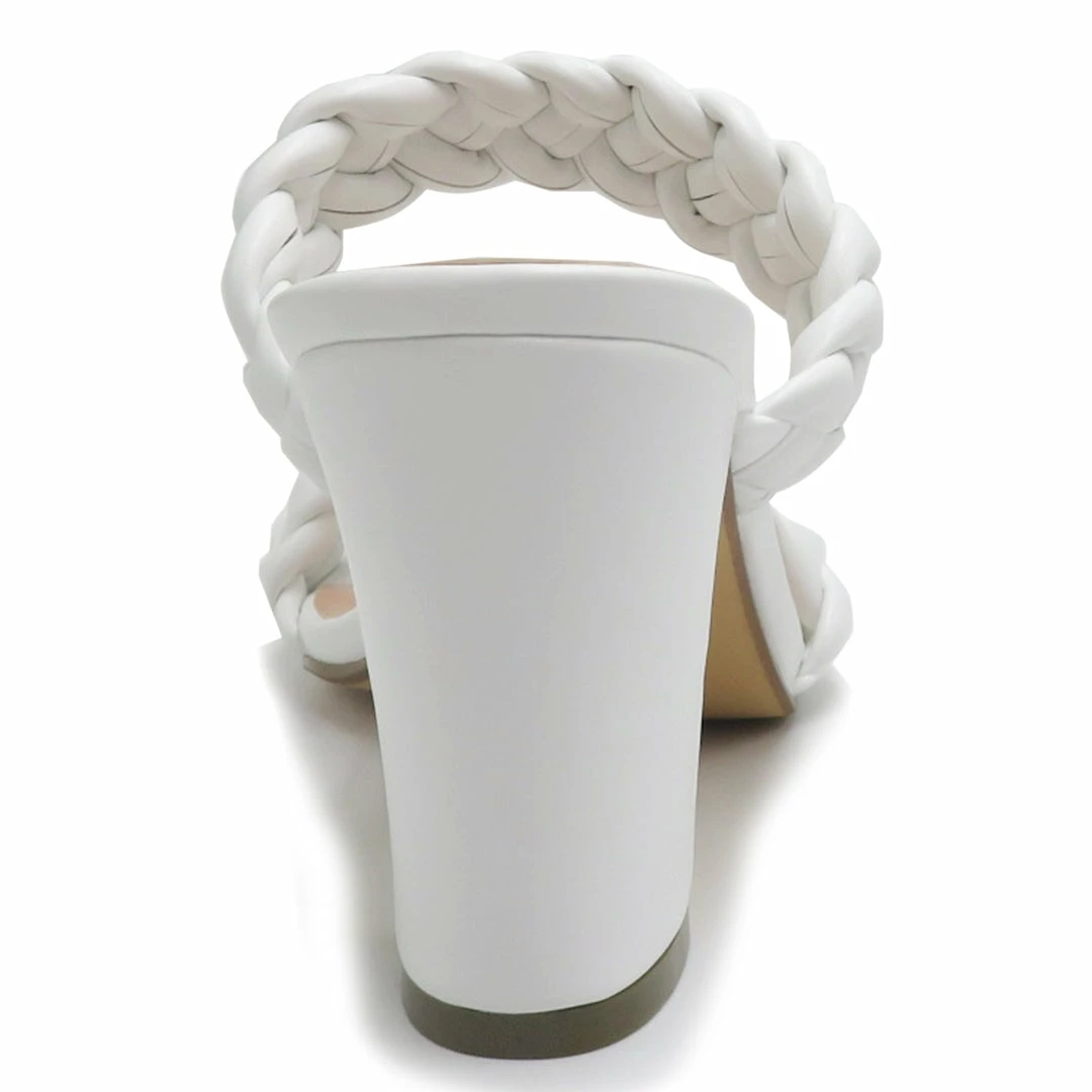 Purple Door Boutique Ariana White Braided Strap Heels 4 Purple Door Boutique Ariana White Braided Strap Heels