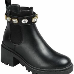 Purple Door Boutique Pretty Jewels Black Booties