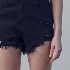 Hidden Jeans Finn Black High Rise Shorts New Arrivals