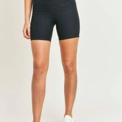 Mono B Athleisure Mono B Zebra Jacquard Biker Shorts Ladies'