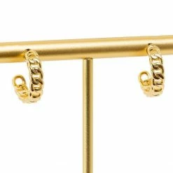 Bracha Jewelry Bracha Lexi Small Chain Hoop Earrings