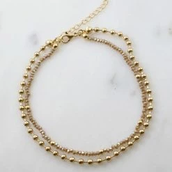 Caroline Hill Fort Leonard Gold Layered Anklet Jewelry