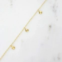 Caroline Hill Allen Gold Disc Anklet