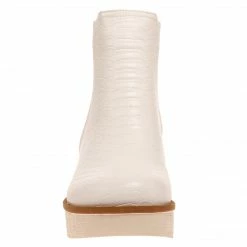 Purple Door Boutique Clueless White Platform Booties Shoes