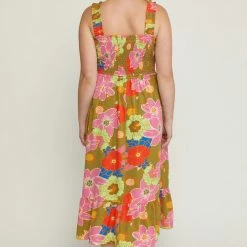 Purple Door Boutique New Arrivals Vacation Florals Midi Dress