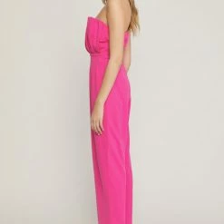 Purple Door Boutique New Arrivals Obsessed Hot Pink Jumpsuit