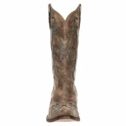 Purple Door Boutique Western Styles Glitter Cowgirl Taupe Boots