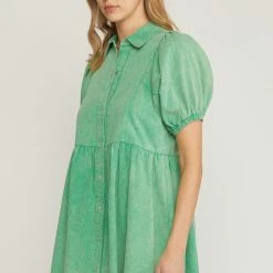 Purple Door Boutique Green Envy Denim Dress New Arrivals