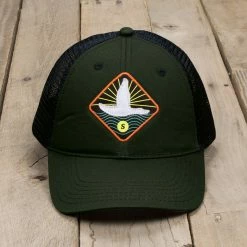 Southern Marsh'Flying Duck' Trucker Hat- Dark Green Men's