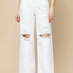Hidden Jeans White Logan Dad Jeans Summer SALE
