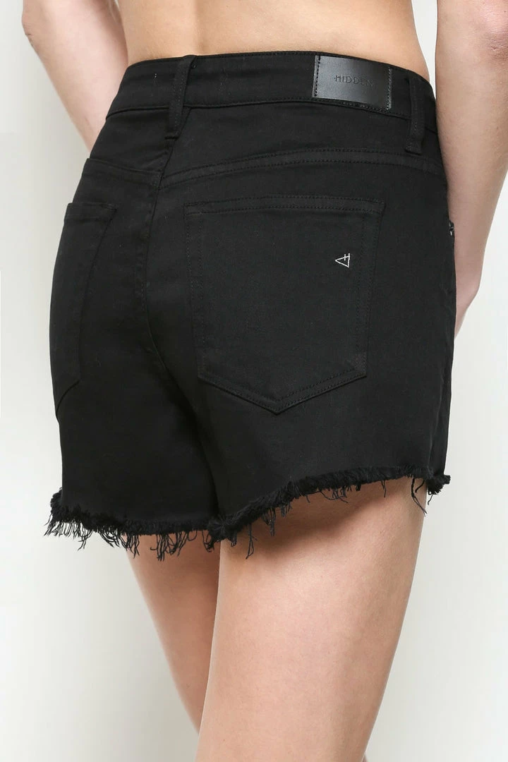Hidden Jeans Sophie Black Button Fly Shorts 4 Hidden Jeans Sophie Black Button Fly Shorts