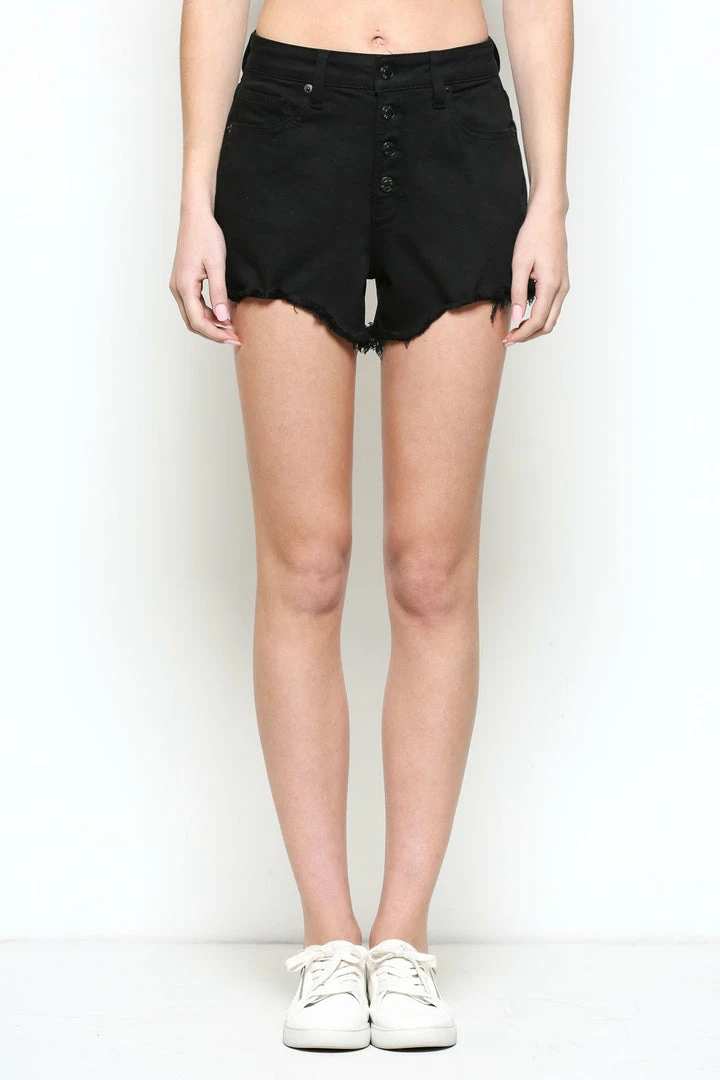 Hidden Jeans Sophie Black Button Fly Shorts 2 Hidden Jeans Sophie Black Button Fly Shorts