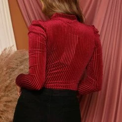 Purple Door Boutique Holiday Velvet Burgundy Bodysuit 6 Purple Door Boutique Holiday Velvet Burgundy Bodysuit
