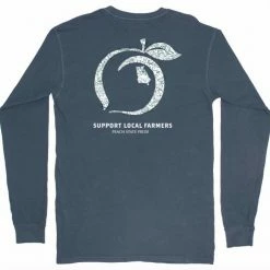 Peach State Pride Youth Support Local Farmers Blue Jean T Shirt