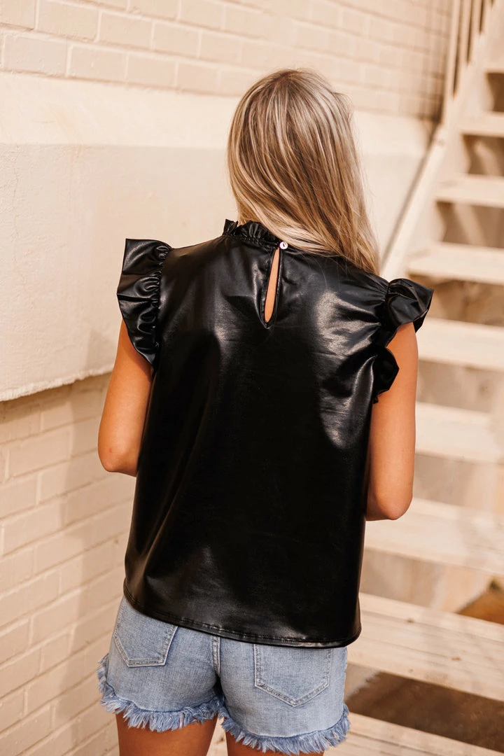 Purple Door Boutique New Arrivals Metallic Nights Black Pleather Top 5 Purple Door Boutique New Arrivals Metallic Nights Black Pleather Top