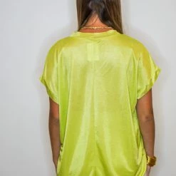 Purple Door Boutique Summer Best Lime Satin Top 9 Purple Door Boutique Summer Best Lime Satin Top