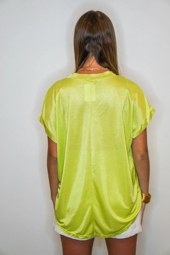 Purple Door Boutique Summer Best Lime Satin Top 5 Purple Door Boutique Summer Best Lime Satin Top