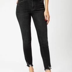Kan Can Jeans Kan Can High Rise Washed Black Ankle Skinny Jeans