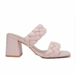 Purple Door Boutique The Blush Braided Heel Shoes