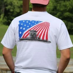 Turnrows 'Combine Flag' Short Sleeve - White