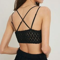 Purple Door Boutique Ladies' Lace In Love Padded Black Bralette