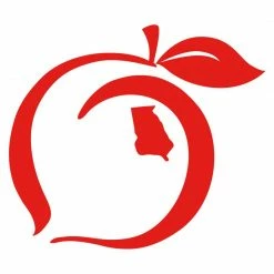 Peach State Pride 'Logo Decal' - Red