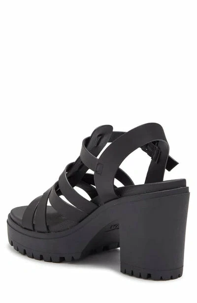 Mia Tira Black Lug Sole Sandals 2 Mia Tira Black Lug Sole Sandals