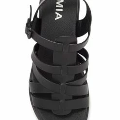 Mia Tira Black Lug Sole Sandals 8 Mia Tira Black Lug Sole Sandals