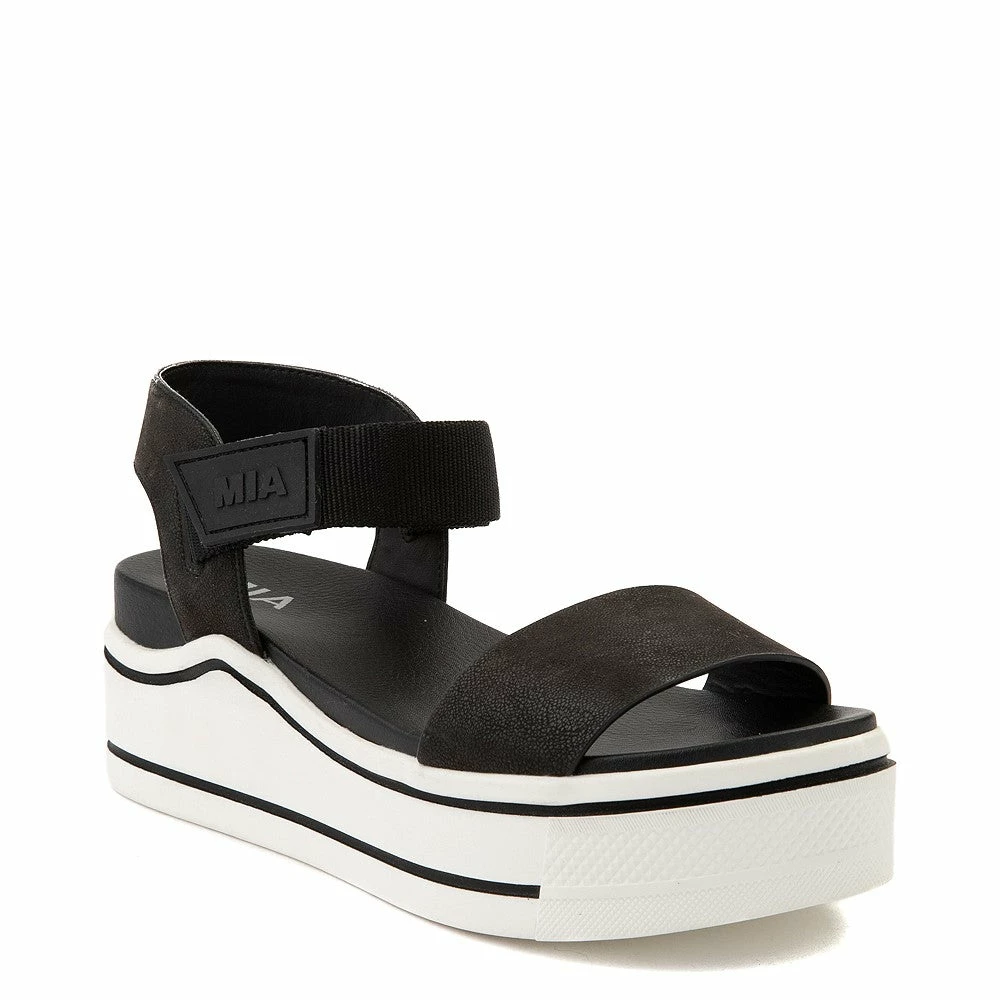 Mia Odelia Black Wedge Sandals 1 Mia Odelia Black Wedge Sandals