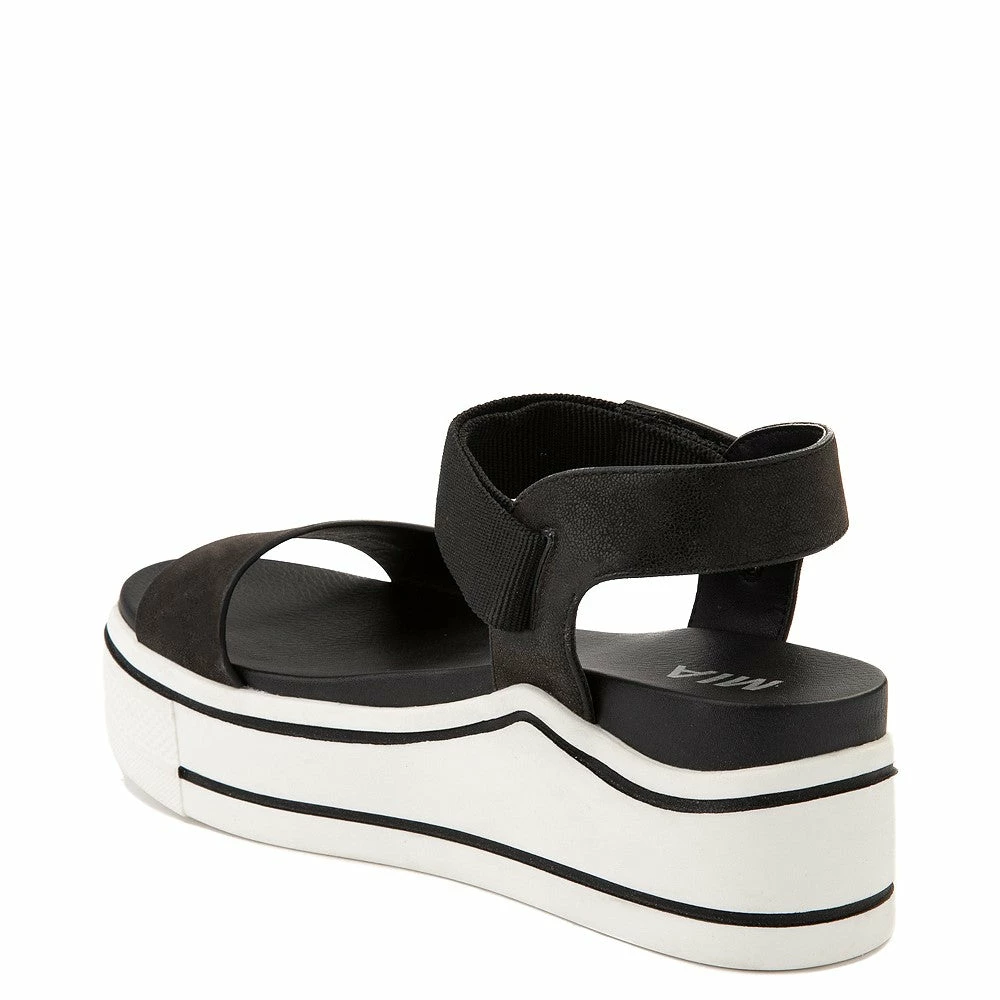 Mia Odelia Black Wedge Sandals 3 Mia Odelia Black Wedge Sandals