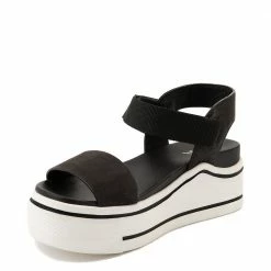 Mia Odelia Black Wedge Sandals 8 Mia Odelia Black Wedge Sandals