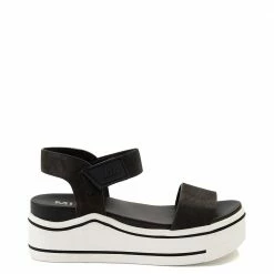 Mia Odelia Black Wedge Sandals