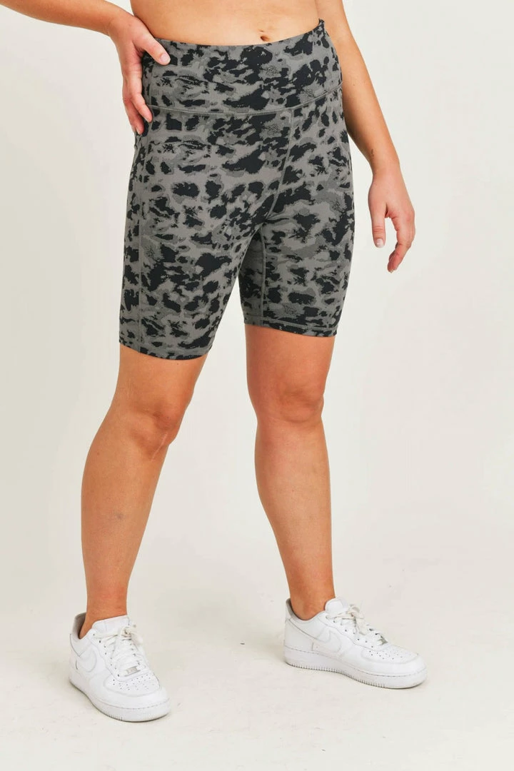 Mono B Athleisure Mono B Spotted Jacquard Biker Shorts Ladies' 2 Mono B Athleisure Mono B Spotted Jacquard Biker Shorts Ladies'