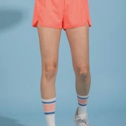 Purple Door Boutique Active Babe Neon Coral Shorts Ladies'