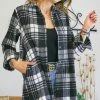 Purple Door Boutique Winter Season Black Plaid Shacket New Arrivals