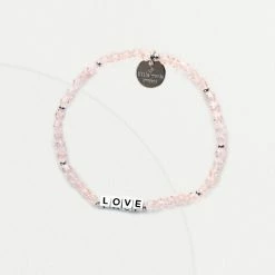 Jewelry Little Words Project 'Love' Bracelet - Crystal Silver Collection With Silver Letters