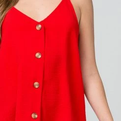 Purple Door Boutique 'Can't Believe It' Tank - Red