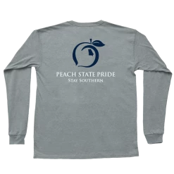 T-Shirts Peach State Pride Youth Stay Southern Grey T Shirt