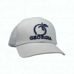 Hats Peach State Pride Georgia Mesh Back Ash Gray Hat
