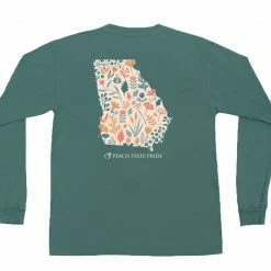 Peach State Pride GA Floral State Pocket Tee