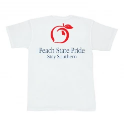 Peach State Pride Stay Southern Red White And Blue T Shirt
