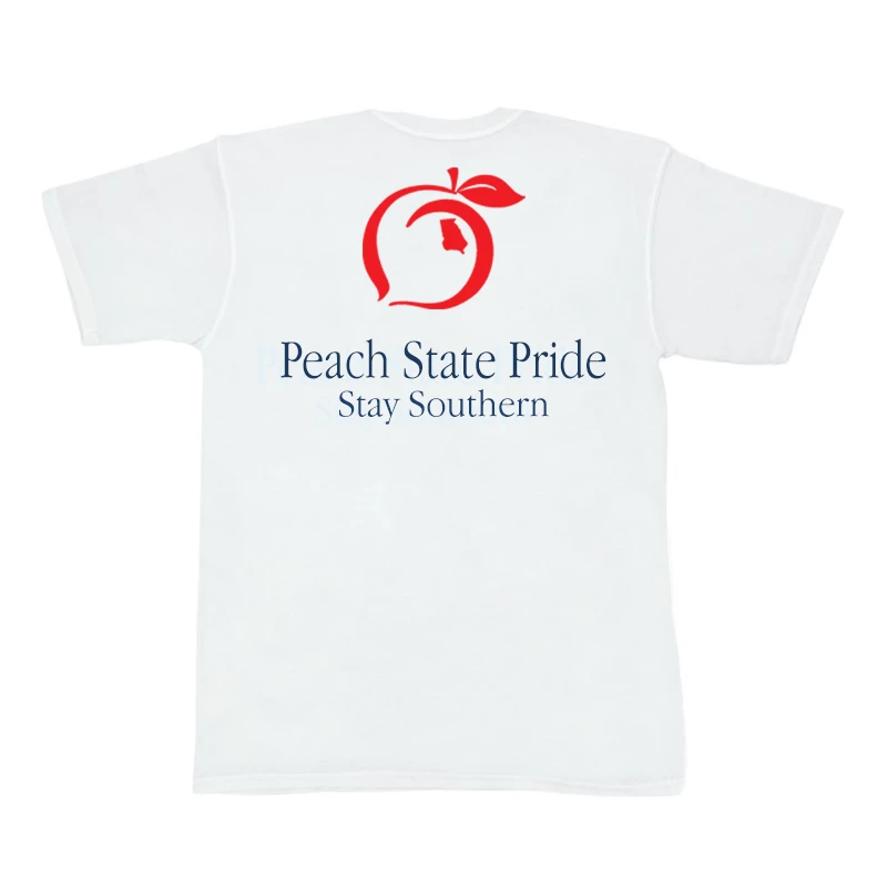 Peach State Pride Stay Southern Red White And Blue T Shirt 1 Peach State Pride Stay Southern Red White And Blue T Shirt