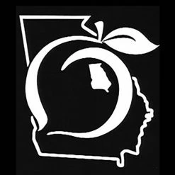 Peach State Pride Georgia Decal White