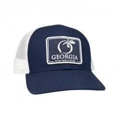 Hats Peach State Pride 'Georgia Patch' Trucker Hat- Navy/White