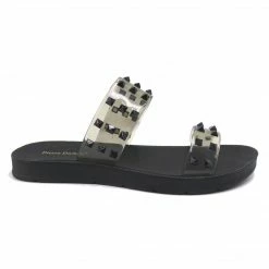 Purple Door Boutique Swimwear Captiva Studded Black Sandals