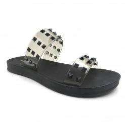 Purple Door Boutique Swimwear Captiva Studded Black Sandals